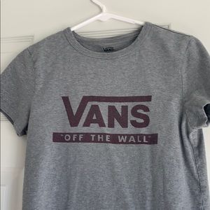 gray and maroon vans t-shirt size: medium